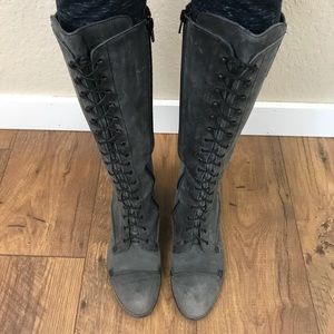 Charles David Regiment Distressed Black Gray Boot